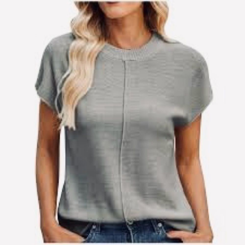 NWT Tahari Pure Luxe‎ 100% Cashmere Sea Foam Sweater L